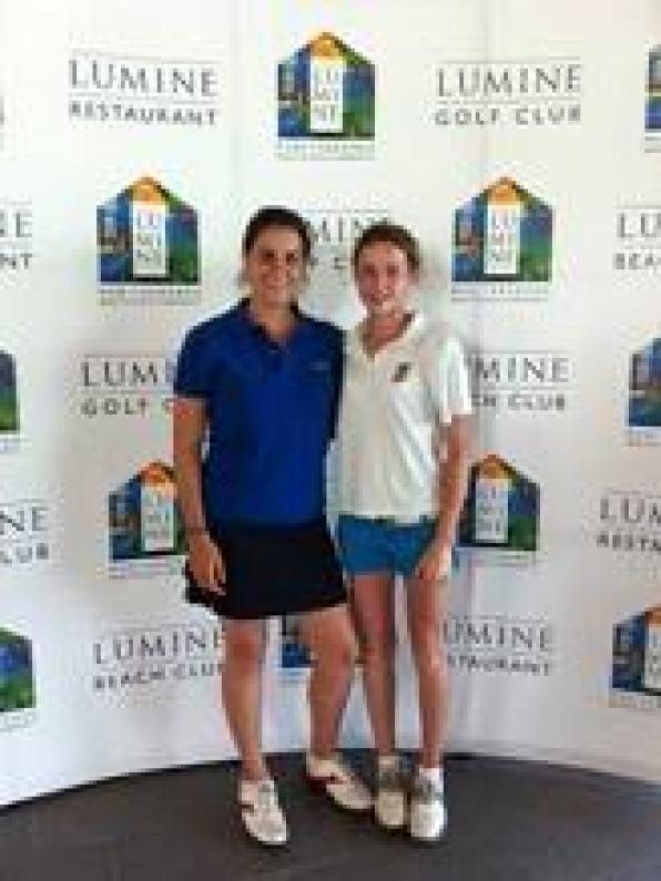 Carlos Pigem y Eva Domingo, jugadora de Lumine Golf, ganadores del Campionat de Catalunya