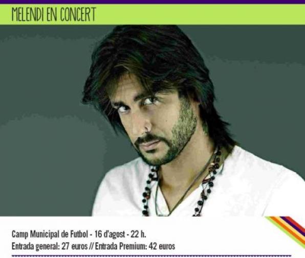 Melendi será la gran estrella de las Noches Doradas de Salou.