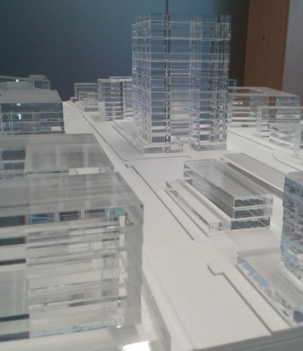 Maqueta del nuevo hotel de la calle Carles Buigas.