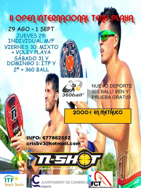 II Open Internacional de Tennis Platja a Cambrils.