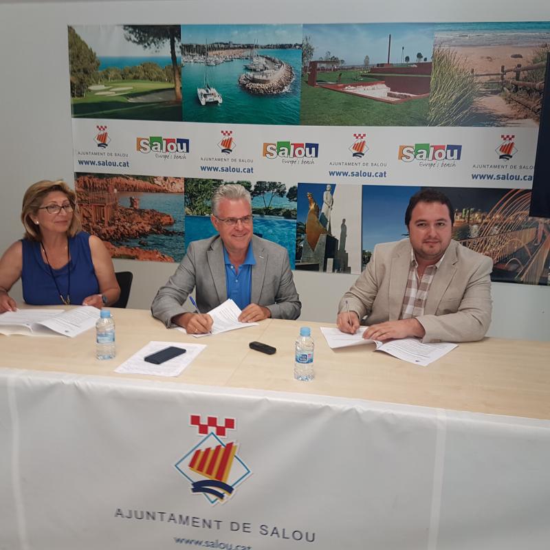Pere Granados, Maria Jos&eacute; Rodriguez, concejal y Melani Mestre