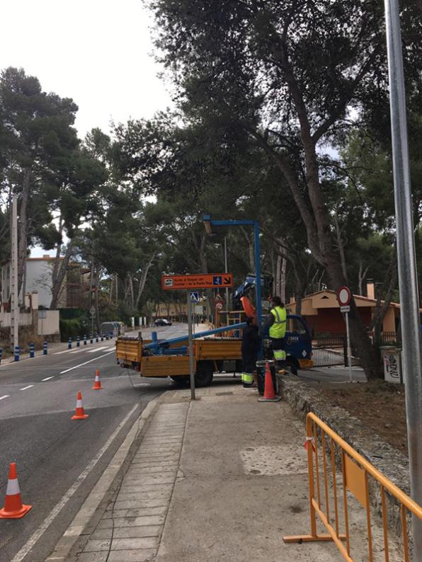 Finishing the renovation work for 79 light points on the Costa road
