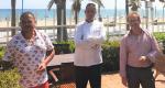 El gerente del grupo 4R, y el chef y el director del Casablanca Playa