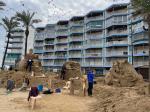 The sand sculptures will occupy about 200 square meters of surface.