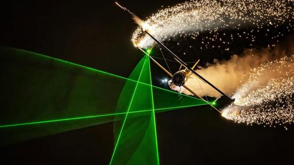 night&nbsp;air show (photography transfer)