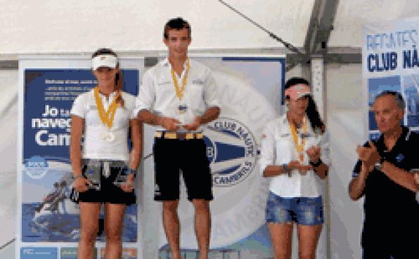 Three sailors from Nautic Salou, champions of laser class Calaunya