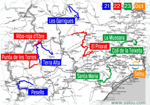 Route maps and schedules of the Rally Catalunya Costa Daurada, Rally Spain 2011 1