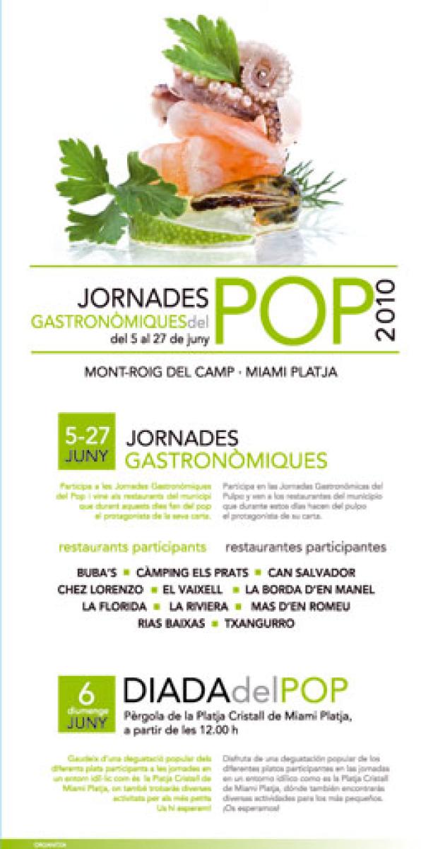 Les III Jornades Gastronòmiques del Pop, a Mont-Roig del 5 al 27 de juny